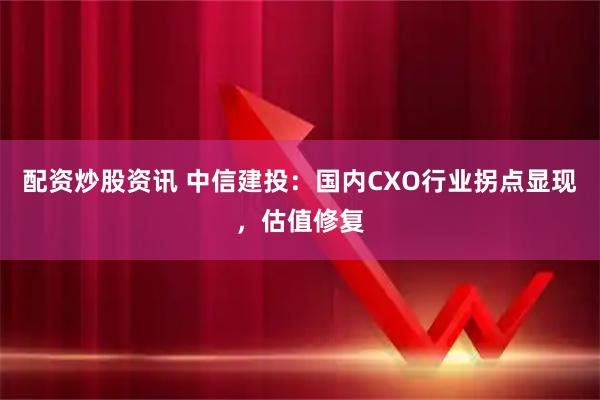 配资炒股资讯 中信建投：国内CXO行业拐点显现，估值修复