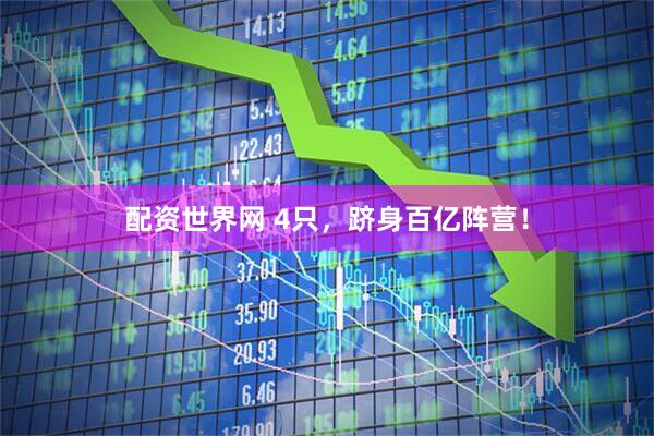 配资世界网 4只，跻身百亿阵营！